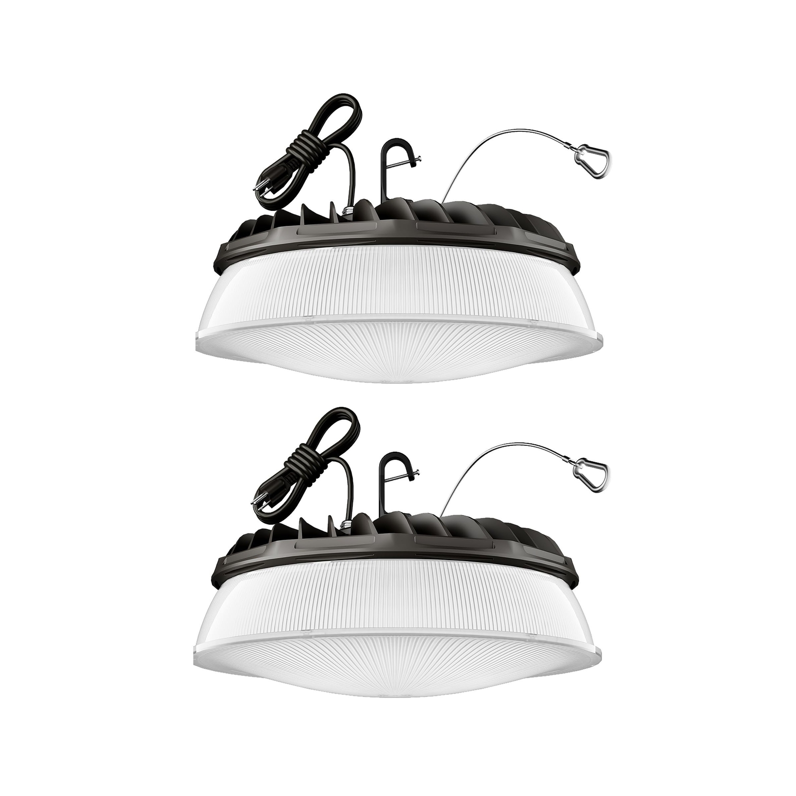 200W 2 Pack UFO LED High Bay Light with Diffuser 28,000lm 5000K LED High Bay ...