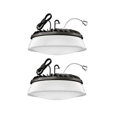 200W 2 Pack UFO LED High Bay Light with Diffuser 28,000lm 5000K LED High Bay ...