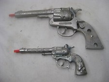 2 as-is parts / repair vintage toy cap guns pistol MARSHAL  STAR cowboy western