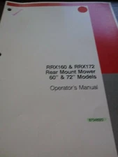 Case IH RRX160, RRS172 Rear Mount Mowers, 60" & 72", Operator's Manual 2005