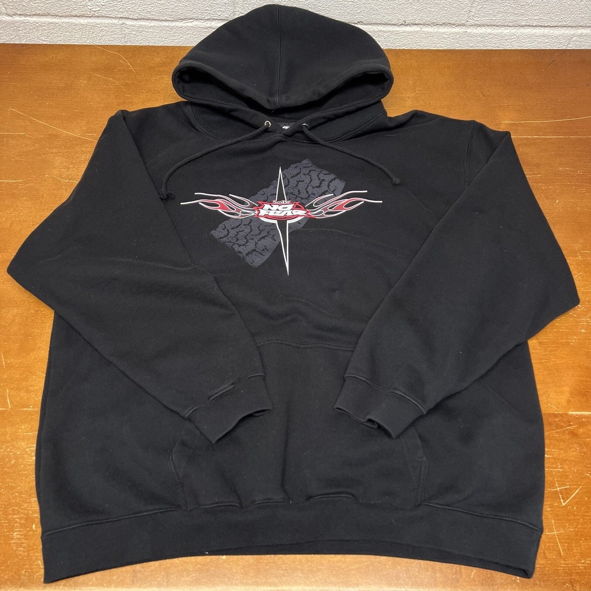 No Fear Hoodie Mens Extra Large Black 90s Style Grunge Skater