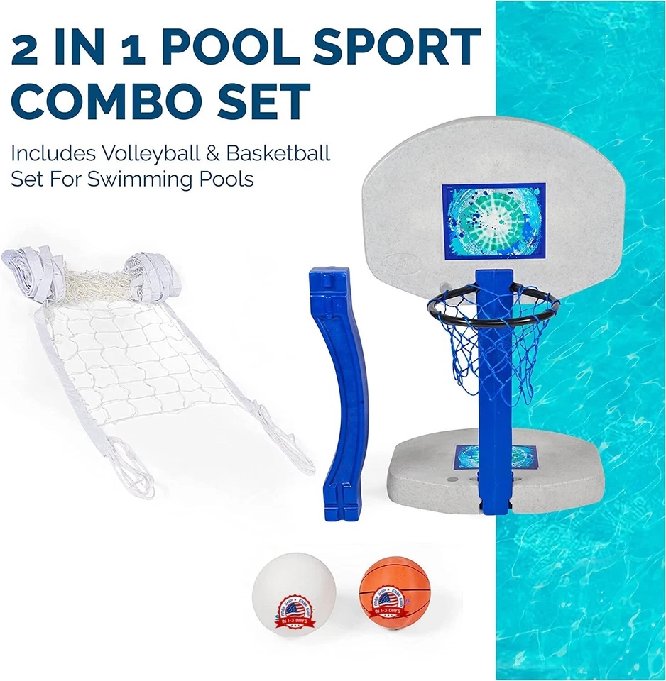 balcón y voleibol para piscina combo de juego fiesta deporte acuático agua Foto 2 de 4