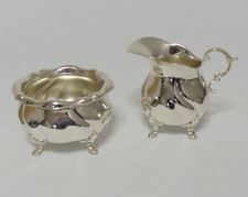 Wilkens - Barock - Sahnek&auml;nnchen + Zuckertopf - 835er Silber - 7801 7802