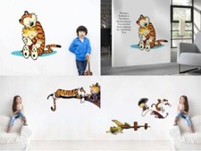 Calvin and Hobbes Cartoon Wall Sticker Home Art Decor Decal Mural Kids Room