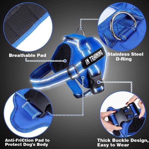 Reflective Dog Vest Padded Service Dog Harness THERAPY DOG Do Not Pet Emotional - Picture 3 of 18
