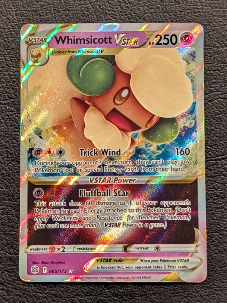 Pokemon TCG SWSH09: Brilliant Stars Whimsicott VSTAR #065/172 Ultra Rare NM