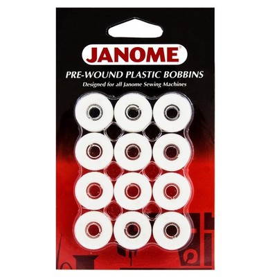 12 PCS Prewound Embroidery Machine Bobbins White Sewing Thread Spools