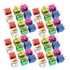  96 Pcs Tiny Gift Boxes Christmas Decorations Miniature Ornaments