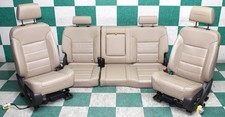 18 Sierra Denali Crew Maple Sugar Leather Heat Cool Buckets Backseat Seats Set