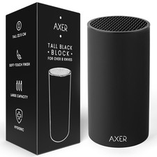 Axer Ceppo Coltelli da Cucina Vuoto - Nero Porta Coltelli Cucina per Oltre 3mzh