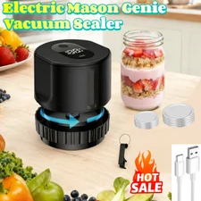 Electric Mason Genie Vacuum Sealer 80kPa Mason Jar Vacuum Sealer USB Charge New