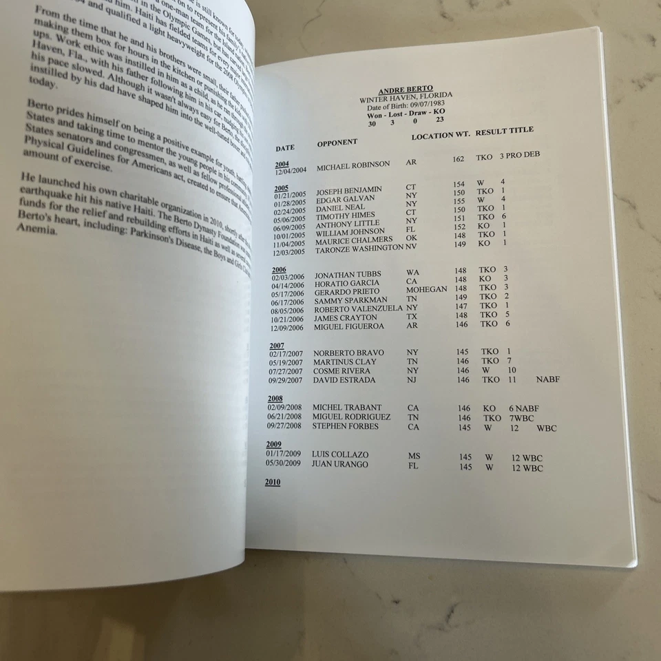 FLOYD MAYWEATHER VS ANDRE BERTO OFFICIAL FIGHT PRESS KIT - Image 4 of 4