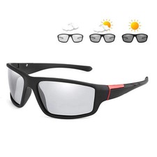 Photochromic Polarized Sports Sunglasses for Men Women UV Protection Safety O...