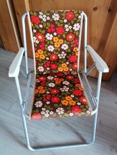 Retro / Vintage Kinder Klappstuhl mit Blumenm...