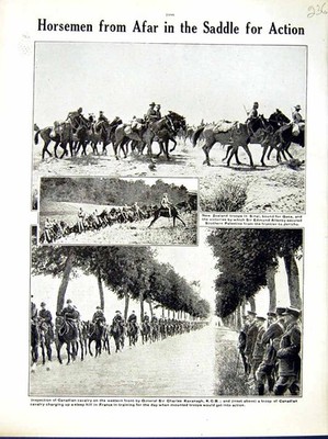 Antiker alter Druck *0594 Weltkrieg 1917-18 Neuseeland Siers Cavanagh Kanadier