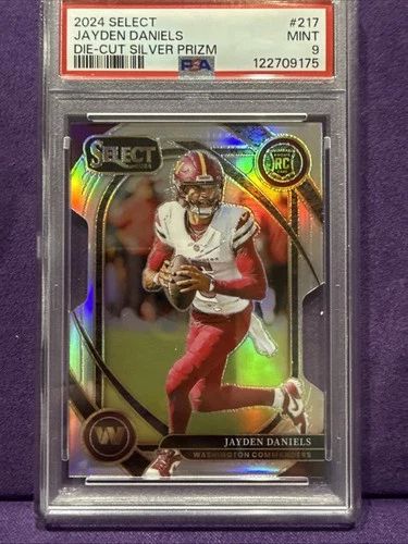 2024 Panini Select - Club Level Jayden Daniels #217 Silver Prizm Die-Cut (RC)