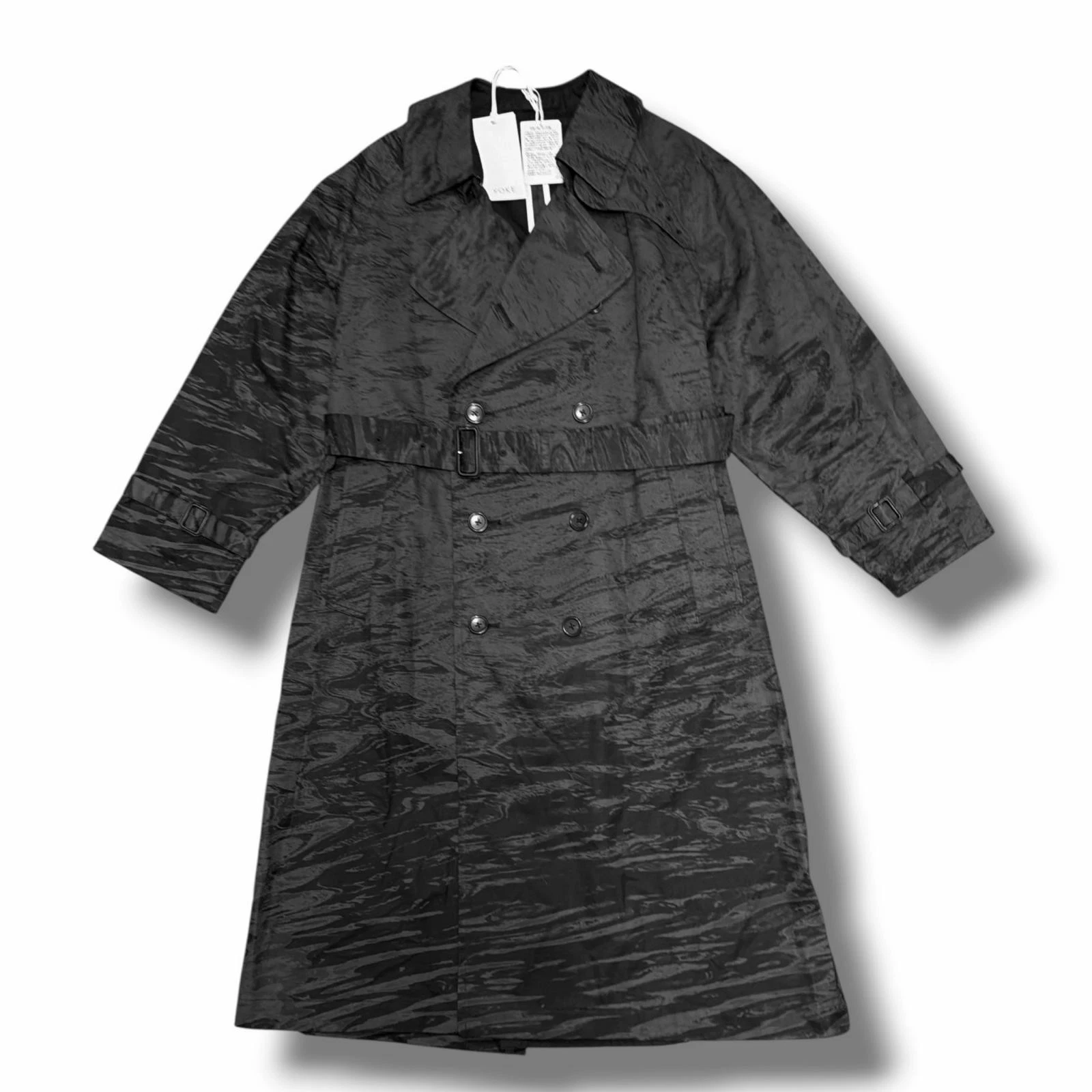 Unused YOKE 25SS Photo Printed Cotton Trench Coat long coat YK25SS0893C black 3