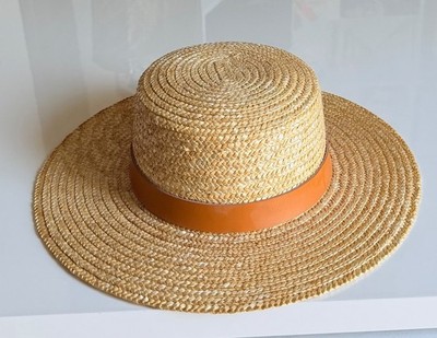 LACK of COLOR Natural Straw Terracotta Spencer Boater Sun  display picture 1