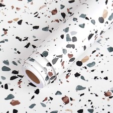LaCheery Large Size 160 x 36 Inch Wide Terrazzo Contact Paper for Backsplash ...