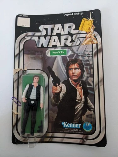 Vintage 1977 Kenner Star Wars Han Solo In Original 12 Card Back - Unpunched