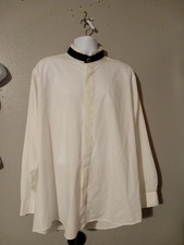 Vintage Neil Allyn White Formal Tuxedo Dress Shirt Banded Collar XL 17 36/37
