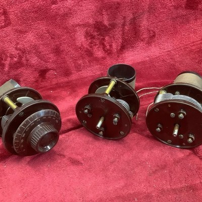 3x ATWATER KENT TUNING CONDENSER & RF COUPLING COIL VARIABLE CAPACITOR MODEL 20