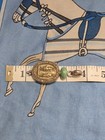 Sterling Silver Signed NRA Medallion Pendant Green Oval Bezel Stone — photo 4