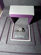 9ct White Gold Diamond Engagment Ring Size N