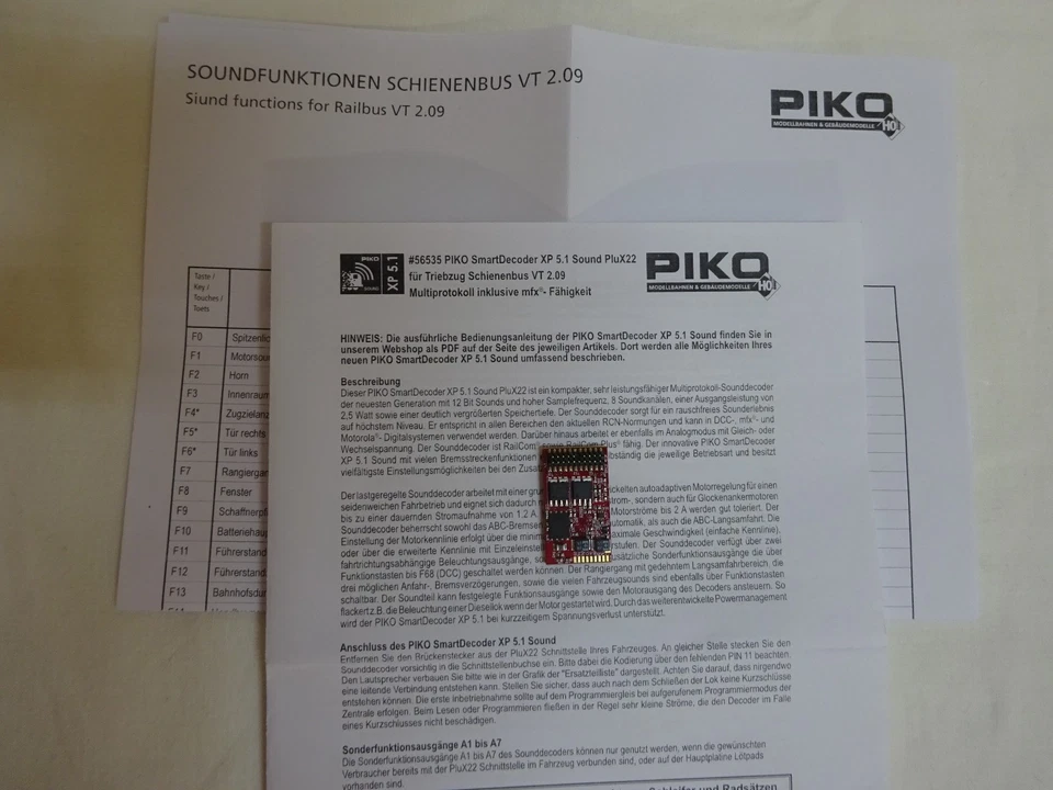 PIKO SmartDecoder XP 5.1 Sound PluX22 vom LVT 2.09
