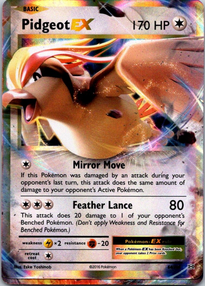 Pidgeot EX Ultra Rare XY - Evolutions 64/108 NM