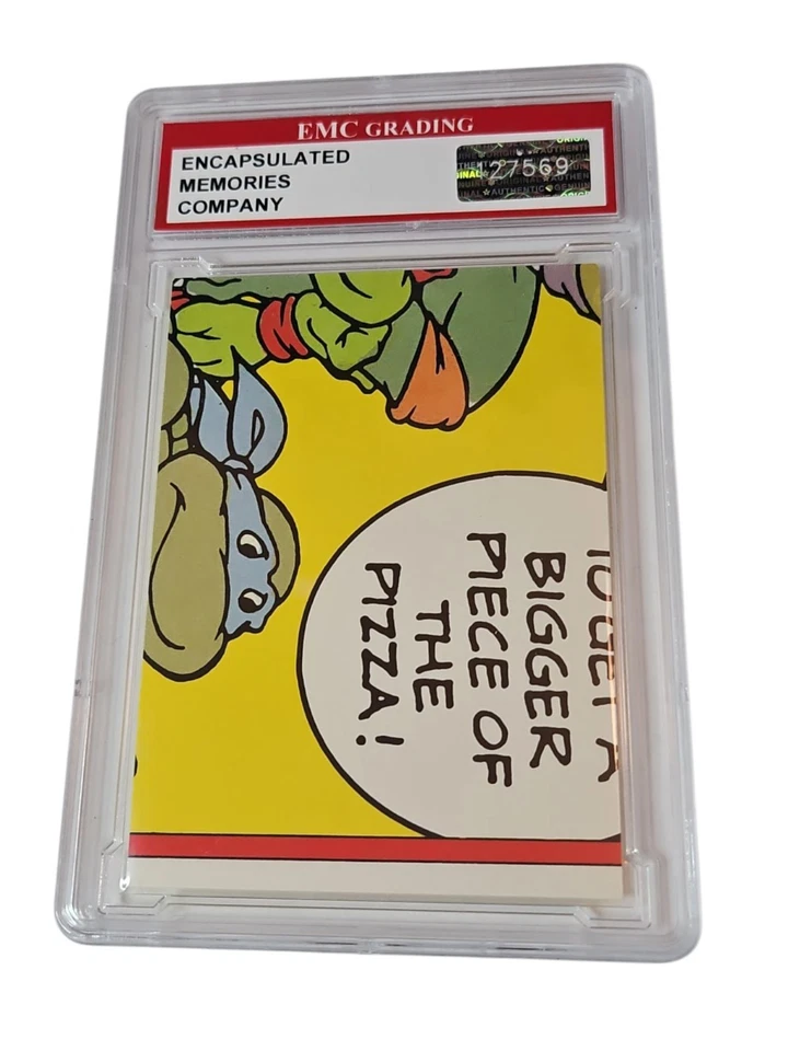 1989 Topps TMNT Teenage Mutant Ninja Turtles Michaelangelo Sticker 9 EMC MINT 10 - Image 2 of 2