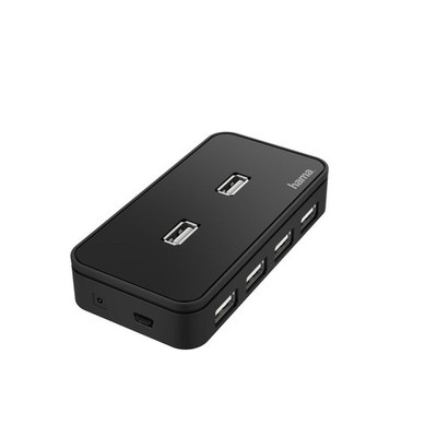 HAMA USB-Hub, 7 Ports, USB 2.0, 480 Mbit/s, inkl. Kabel und #25401149