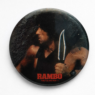 RAMBO FIRST BLOOD Part II 2 1/4'' pinback Stallone