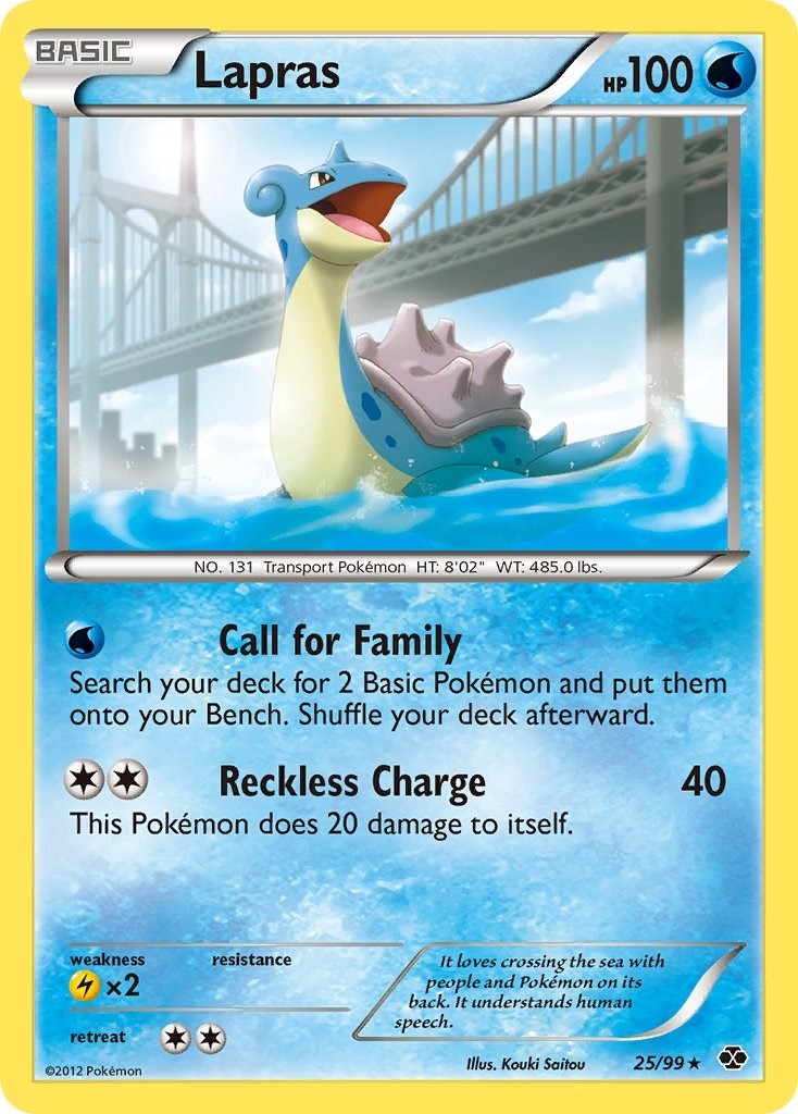 Lapras (25) (25/99) Rare NM NXD Next Destinies Pokemon TCG