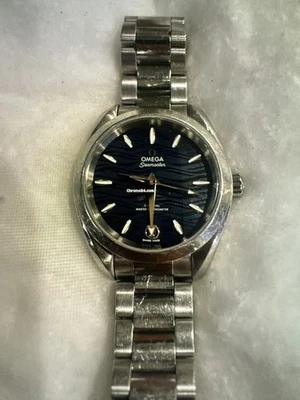 OMEGA Seamaster AQUA TERRA 34mm . Stainless Steel bracelet with blue dial - Image 1 of 4