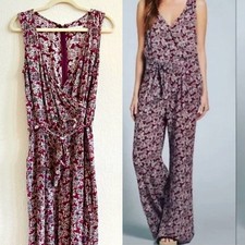 Abercrombie  Fitch Women's Boho Burgundy Jumpsuit Size M Lightweight