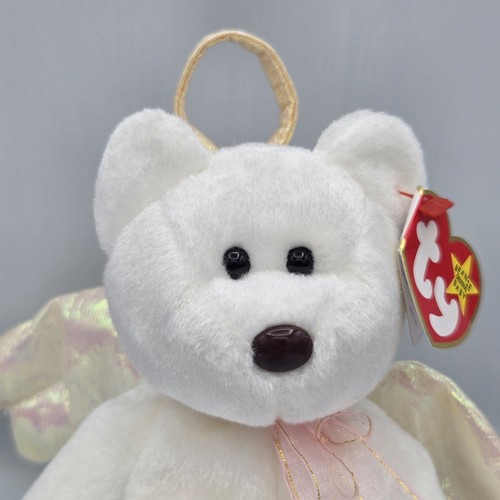 Ty Beanie Babies - Halo The Angel Bear 1998 With Tag - Picture 2 of 11