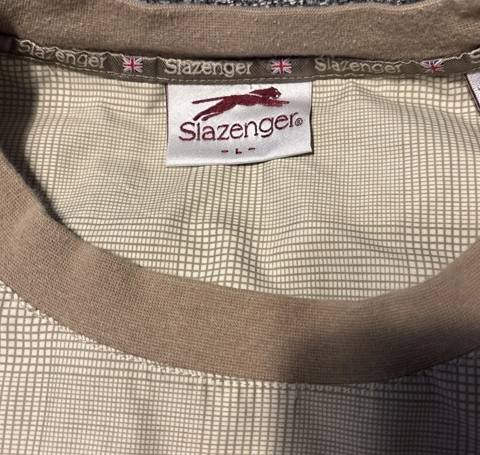 Slazenger Jacket Mens Large Golf Jacket Pullover Beige - Image 2 of 4