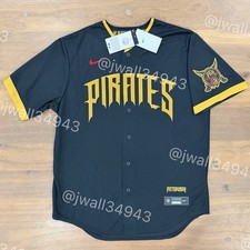 Camiseta deportiva Nike Pittsburgh Pirates 2026 City Connect Stadium para hombre MLB negra dorada NUEVA