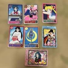  Retro Good Condition Bandai Pretty Guardian Sailor Moon Carddass 7-piece set