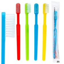 SmileMakers Disposable Toothbrushes with Toothpaste Built in - Bulk 144 Count...