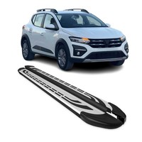 Trittbretter Seitenschweller Seitenbretter FüR Dacia Sandero 2021-26 Alu Schwarz