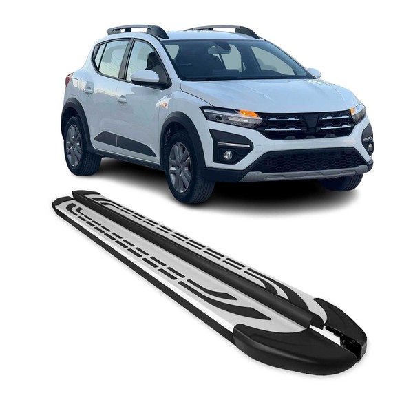 Trittbretter Seitenschweller Seitenbretter FüR Dacia Sandero 2021-26 Alu Schwarz-image