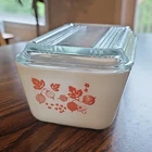 Pyrex Pink Gooseberry 502 Vintage Refrigerator Dish with Lid