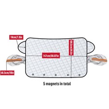 Magnetic Windshield Snow Cover   4 Layer Ice Frost Guard for Cars  SUVs  Mirro