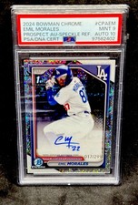 2024 Bowman Chrome  EMIL MORALES MINI DIAMOND  /100 PSA 9/10 💎📈