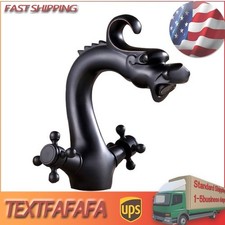 Bathroom Sink Faucet Black Waterfall Oil Rubbed Brass One Hole Vessel Mixer Tap