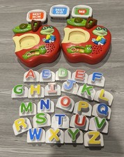 Lot Of 2 - LeapFrog Tad's Fridge Phonics Apple Shape Magnetic 26 Letter Set