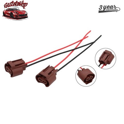 Wire Pigtail Female U 9006 HB4 Two Harness Head Light Low Beam Connector Plug