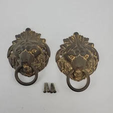 Original Seth Thomas Mantel Clock Set 2 Lions